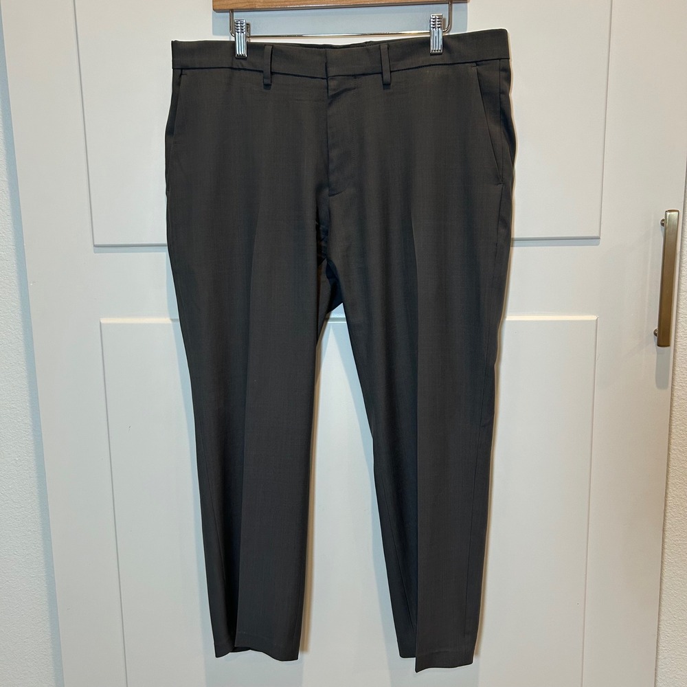 Men's Dress Pants in Dark Gray - Classic Tailored Fit